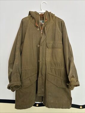 Vintage 90s distressed Eastern Mountain Sports Hooded Field Jacket